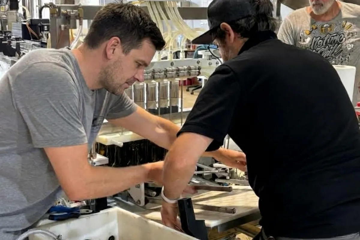 Work in progress, hands on a machine