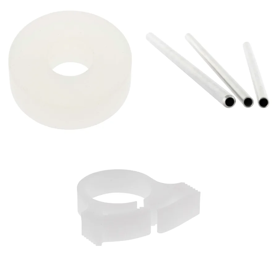 Bottle seals, fill tubes and tube clamps for a Meheen bottling machine